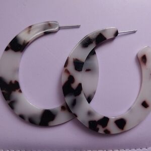 Lepord hoop earrings